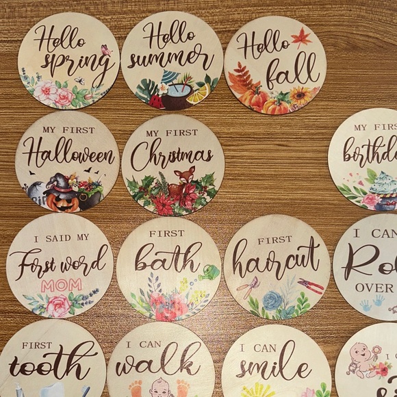 Floral Baby Milestone Cards Set - Picture 5 of 6